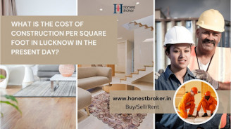What is the cost of construction per square foot in Lucknow in the present day?